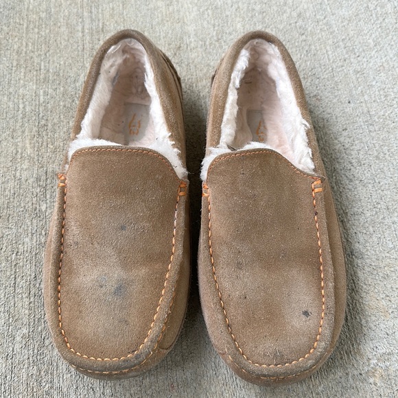 UGG 1016593 suede shearling ASCOT slippers 8M euro 41 - Picture 2 of 6